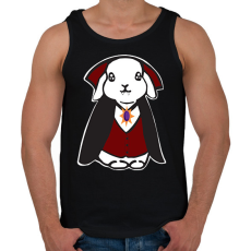 PRINTFASHION vámpír nyuszi - Férfi atléta - Fekete