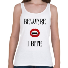 PRINTFASHION VAMPIRE - BEWARE I BITE - Női atléta - Fehér