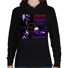 PRINTFASHION Vampire - Női kapucnis pulóver - Fekete női pulóver, kardigán