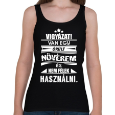 PRINTFASHION Van egy őrült nővérem és... - Női atléta - Fekete női trikó