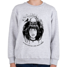 PRINTFASHION Van élet...  - Gyerek pulóver - Sport szürke