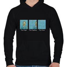 PRINTFASHION Van Gogh - Férfi kapucnis pulóver - Fekete