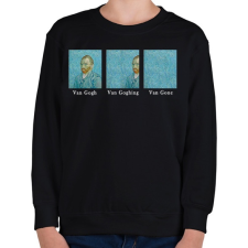 PRINTFASHION Van Gogh - Gyerek pulóver - Fekete gyerek pulóver, kardigán