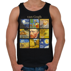 PRINTFASHION Van Gogh - részletek - Férfi atléta - Fekete