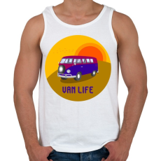 PRINTFASHION Van life 3 - Férfi atléta - Fehér