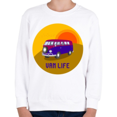PRINTFASHION Van life 3 - Gyerek pulóver - Fehér