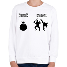 PRINTFASHION van zsák - nindzsák - Gyerek pulóver - Fehér