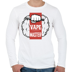 PRINTFASHION Vape master - Férfi hosszú ujjú póló - Fehér
