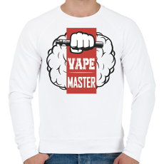 PRINTFASHION Vape master - Férfi pulóver - Fehér