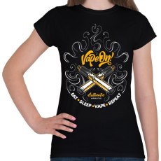 PRINTFASHION Vape On! - Női póló - Fekete
