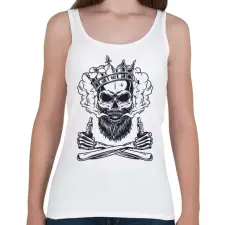 PRINTFASHION Vaper koponya - Női atléta - Fehér női trikó