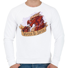 PRINTFASHION Vapour is safer - Férfi pulóver - Fehér férfi pulóver, kardigán