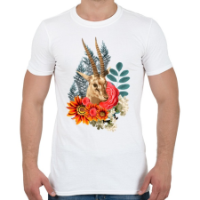PRINTFASHION Varázslatos antilop - Férfi póló - Fehér férfi póló