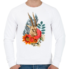 PRINTFASHION Varázslatos antilop - Férfi pulóver - Fehér férfi pulóver, kardigán