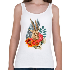 PRINTFASHION Varázslatos antilop - Női atléta - Fehér női trikó