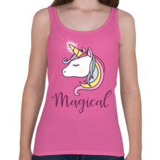 PRINTFASHION Varázslatos egyszarvú - Női atléta - Rózsaszín női trikó