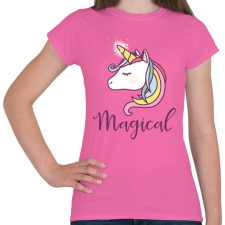 PRINTFASHION Varázslatos egyszarvú - Női póló - Rózsaszín női póló