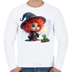 PRINTFASHION Varázslófiú sárkánnyal - Férfi pulóver - Fehér