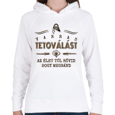 PRINTFASHION Varras tetoválás - Női kapucnis pulóver - Fehér női pulóver, kardigán