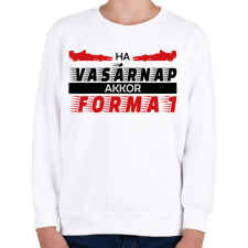 PRINTFASHION Vasárnap - Forma 1 - Gyerek pulóver - Fehér gyerek pulóver, kardigán