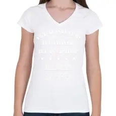 PRINTFASHION Vasas3 - Női V-nyakú póló - Fehér