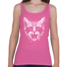 PRINTFASHION Vasmacska - Női atléta - Rózsaszín női trikó
