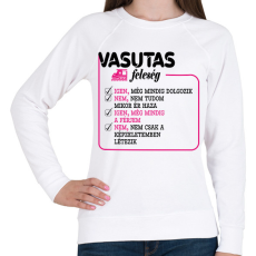 PRINTFASHION Vasutas feleség - Női pulóver - Fehér