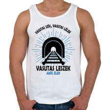 PRINTFASHION Vasutas szív, lélek - Férfi atléta - Fehér atléta, trikó