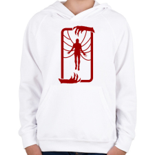 PRINTFASHION Vecna - Gyerek kapucnis pulóver - Fehér gyerek pulóver, kardigán