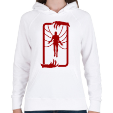 PRINTFASHION Vecna - Női kapucnis pulóver - Fehér