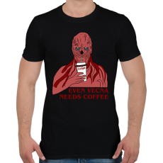 PRINTFASHION Vecnának is szüksége van kávéra - Férfi póló - Fekete