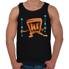 PRINTFASHION Vector Fighter - Férfi atléta - Fekete
