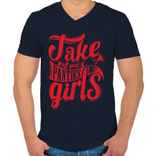 PRINTFASHION Vedd le ...  - Férfi V-nyakú póló - Sötétkék férfi póló