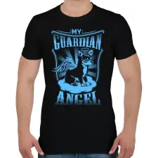 PRINTFASHION Védő angyal - csivava - Férfi póló - Fekete férfi póló