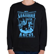PRINTFASHION Védő angyal - csivava - Gyerek pulóver - Fekete gyerek pulóver, kardigán