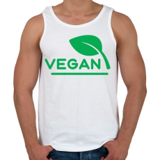 PRINTFASHION Vegán - Férfi atléta - Fehér