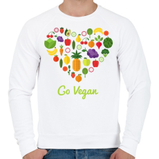 PRINTFASHION Vegán - Férfi pulóver - Fehér