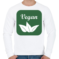 PRINTFASHION Vegán logó - Férfi pulóver - Fehér