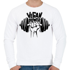 PRINTFASHION Vegan Power - Férfi pulóver - Fehér férfi pulóver, kardigán