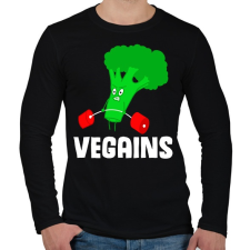 PRINTFASHION Vegans - Férfi hosszú ujjú póló - Fekete férfi póló