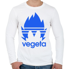 PRINTFASHION Vegeta - Férfi hosszú ujjú póló - Fehér férfi póló