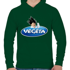 PRINTFASHION Vegeta - Férfi kapucnis pulóver - Sötétzöld