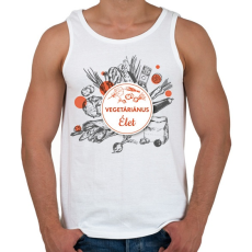 PRINTFASHION Vegetáriánus élet - Férfi atléta - Fehér