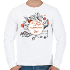 PRINTFASHION Vegetáriánus élet - Férfi pulóver - Fehér férfi pulóver, kardigán