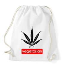 PRINTFASHION Vegetáriánusoknak - Sportzsák, Tornazsák - Fehér tornazsák