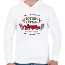 PRINTFASHION Végeztem - Dátummal - Férfi kapucnis pulóver - Fehér férfi pulóver, kardigán