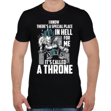PRINTFASHION Vegita Trón - Férfi póló - Fekete