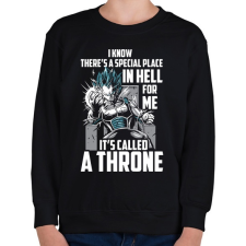 PRINTFASHION Vegita Trón - Gyerek pulóver - Fekete gyerek pulóver, kardigán