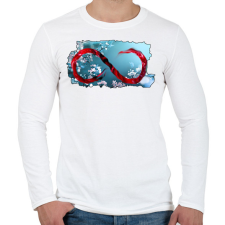 PRINTFASHION Végtelen. - Férfi hosszú ujjú póló - Fehér férfi póló