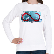 PRINTFASHION Végtelen. - Női pulóver - Fehér